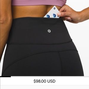 Lululemon in movement tights 28”